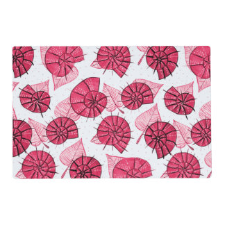 Pink Snails Pattern Girly Zoology Placemat