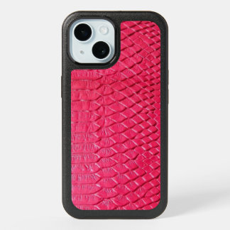 Pink Snake Leather Aesthetic iPhone 15 Case