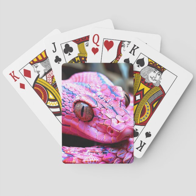 Pink Snake Poker Cards (Back)
