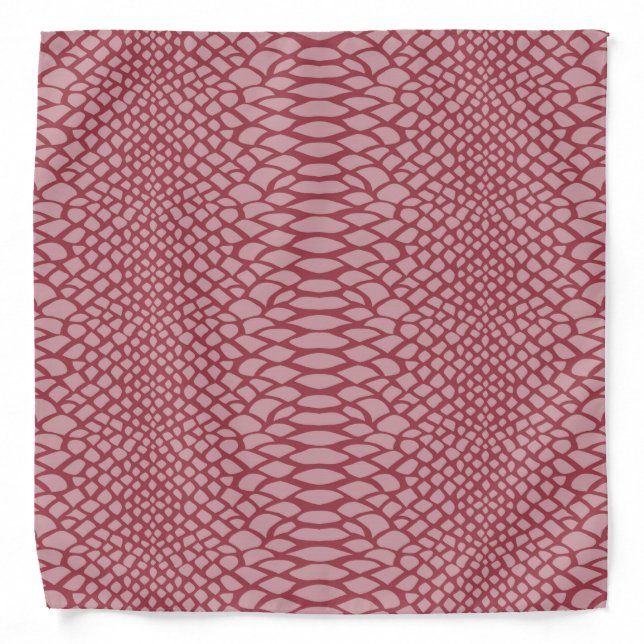 Pink Snake Print Bandana (Front)