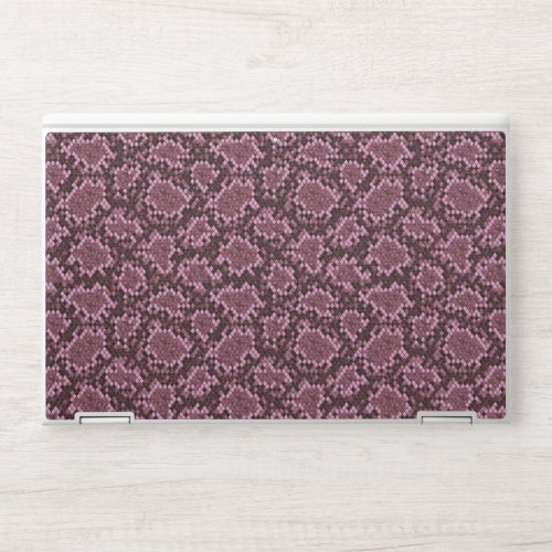 Pink Snake Print HP Laptop Skin