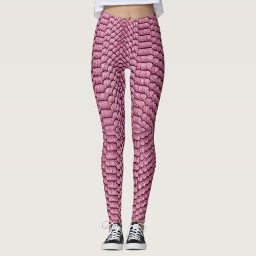 pink snake print  leggings