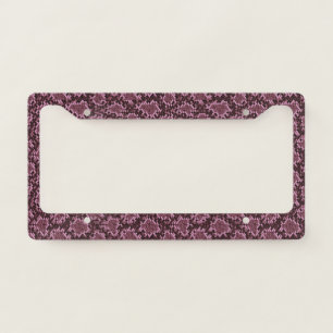 Pink Snake Print License Plate Frame