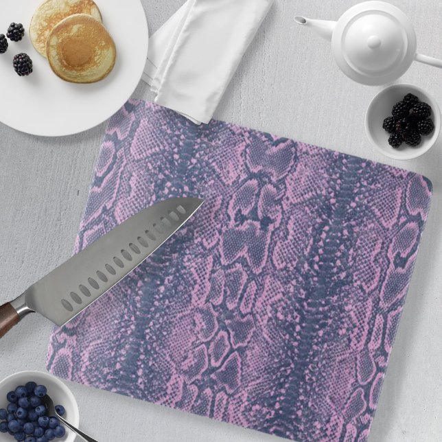 Pink Snake Skin Animal Print Cutting Board (Pink Snake Skin Animal Print Cutting Board by Looly Elzayat)