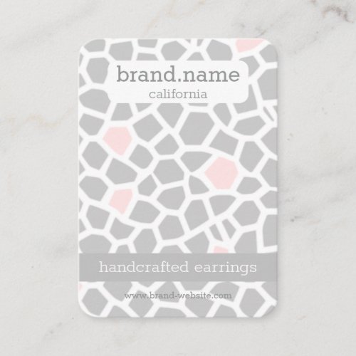 Pink Snake Skin Handmade Jewelry Display Holder Business Card