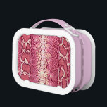 Pink Snake Skin Lunchbox #1<br><div class="desc">This unique snake skin design lunchbox is a classic</div>