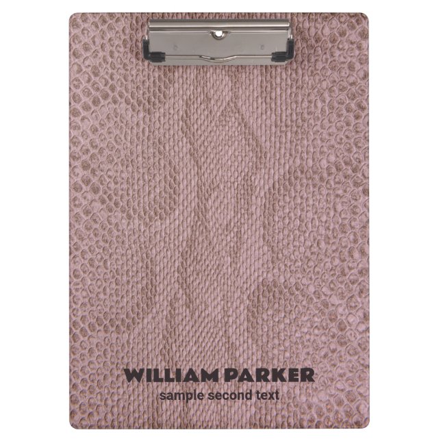 Pink Snakeskin Pattern  Clipboard (Front)