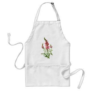 Pink Snapdragon Drawn From Nature Adult Apron
