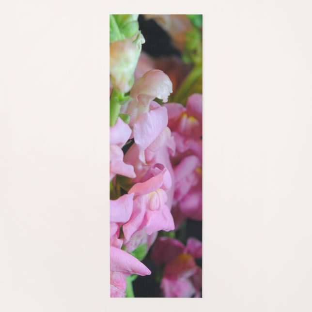 Pink Snapdragons Yoga Mat (Front)