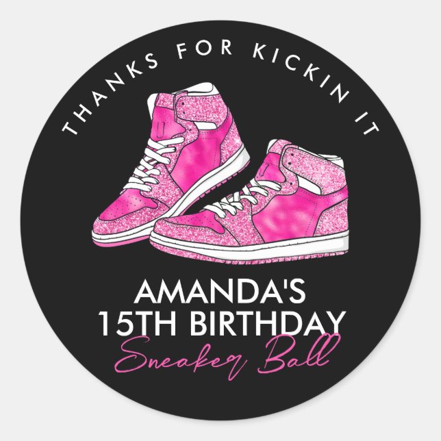 Pink Sneaker Ball Sticker (Front)