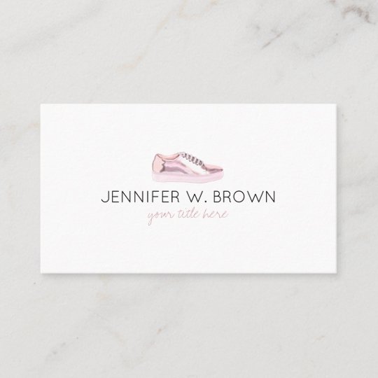 Pink Sneaker Business Card Zazzle