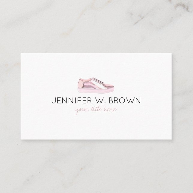 Pink Sneaker Business Card (Front)