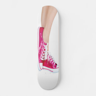 Pink Sneakers Skateboard Deck