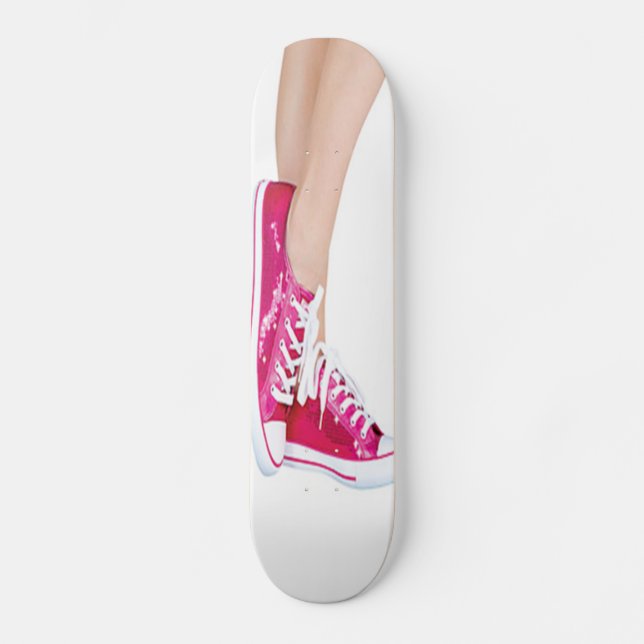 Pink Sneakers Skateboard Deck (Front)