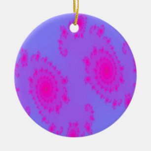 Pink Sneeze Patterned Pendant Ceramic Ornament