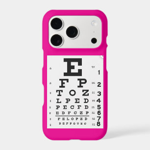 Pink Snellings Chart Eye Chart iPhone / iPad case