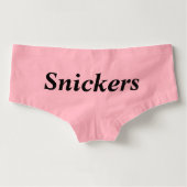 Pink Snickers Boy Shorts Hot Shorts (Back)