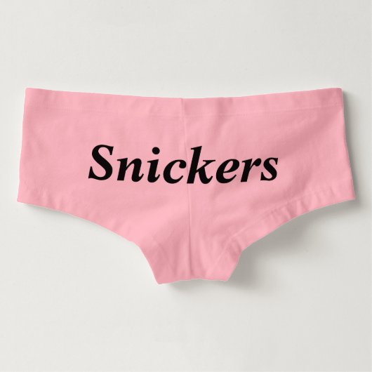 Pink Snickers Boy Shorts Hot Shorts (Back)