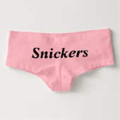 Pink Snickers Boy Shorts Hot Shorts (Front)