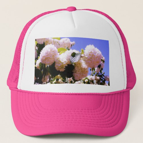 Pink Snowball Branch Trucker Hat