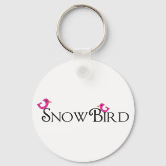 Pink Snowbird Keychain