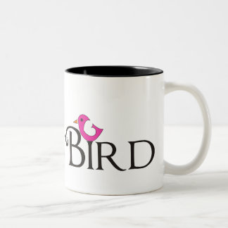 Pink Snowbird Two-Tone Coffee Mug