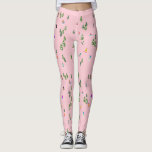 Pink Snowboarders Snowboarding Illustration    Leggings<br><div class="desc">Cool whimsical illustration art of colorful snowboarders,  snowboarding downhill in mountains among pine,  spruce,  and pine trees on fresh snow powder. Snowboard and Xmas outdoor sport in a winter forest. Snowboarder gifts. Snowboarding girl pastel pink holiday Christmas design</div>
