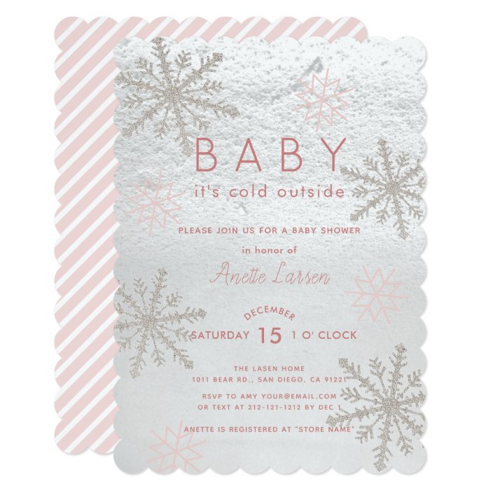 oh baby it's cold outside baby shower invitations