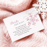 Pink Snowflake Baby Shower Books for Baby