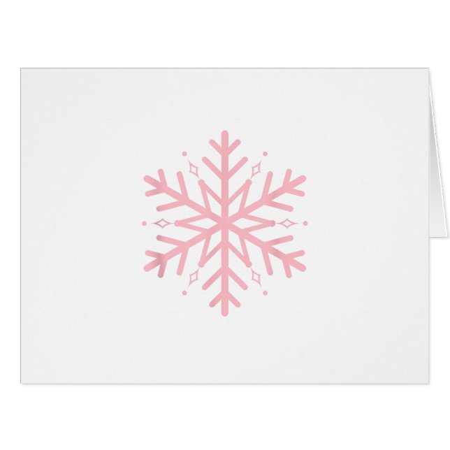 Pink Snowflake Cards (Front Horizontal)