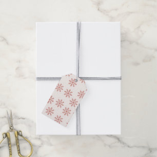 Pink Snowflake christmas Gift Tags