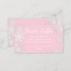 Pink Snowflake Diaper Raffle Tickets