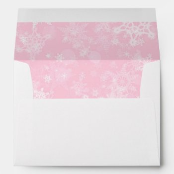 Pink Snowflake Envelope by ChristmasBellsRing at Zazzle