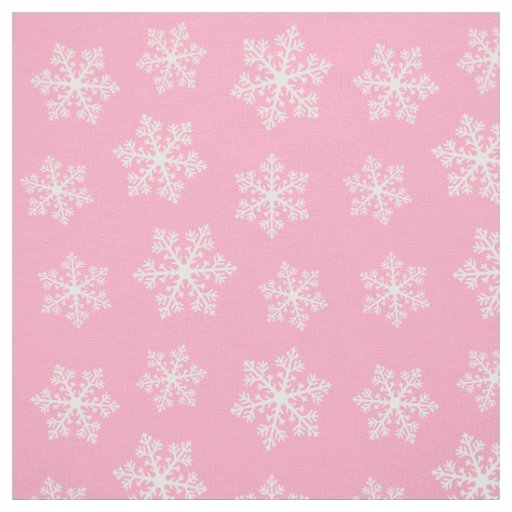 Pink Snowflake Fabric