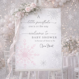 Pink Snowflake is on the way welcome sign