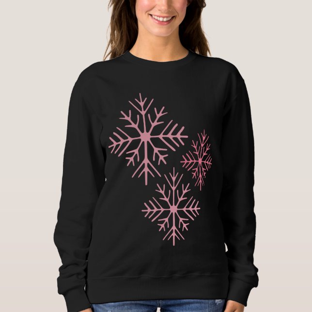 Pink Snowflake Sweatshirt (Front)