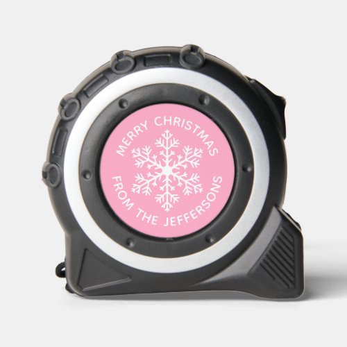 Pink Snowflake Tape Measure