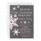 Pink Snowflakes Baby Shower Invitation