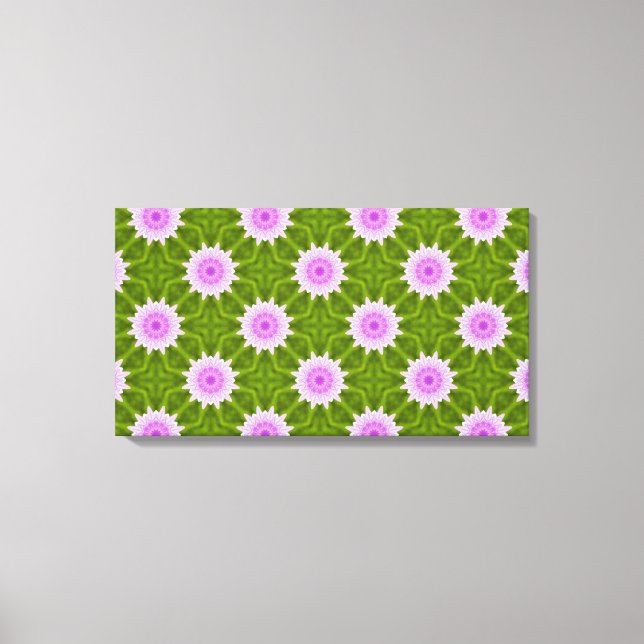 Pink Snowflakes Canvas Print (Front)