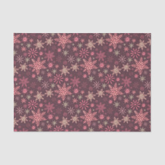 Pink Snowflakes Christmas Tissue Paper