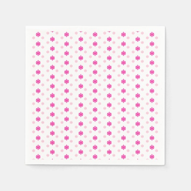 Pink Snowflakes Napkins (Front)
