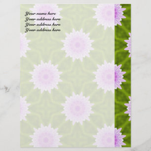 Pink Snowflakes Personalized Letterhead
