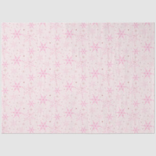 Pink Snowflakes Pink Christmas Tissue Paper