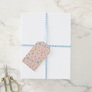 Pink Snowflakes Turquoise Lime Green Gray Gift Tags