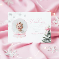 Pink Snowglobe Winter Onederland First Birthday Th