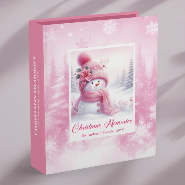 Pink Snowman Kids Xmas Memory Binder Perfect Gift (Pink Snowman Kids Xmas Memory Binder Perfect Gift)