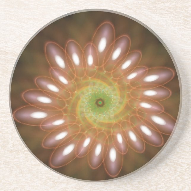 Pink Soap Bubbles in Abstract Drink Coaster (Front)