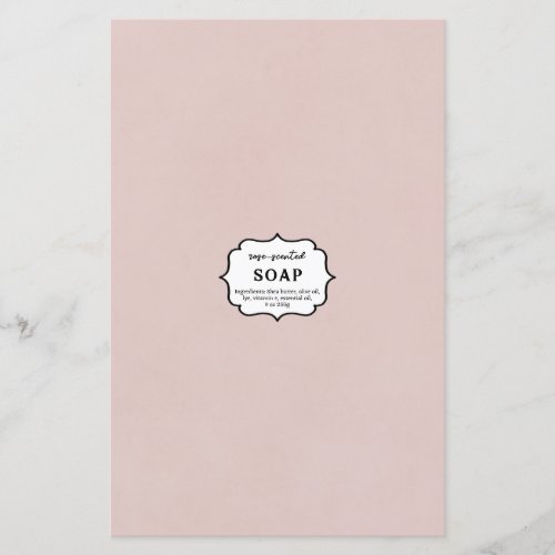Pink soap wrap paper sheet