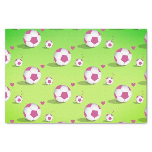 Pink Soccer Baby Shower  Tissue Paper