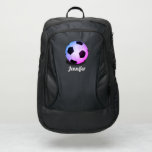 Pink Soccer Ball Sports Personalized Girls Port Authority® Backpack<br><div class="desc">Show off your love for sports with this Pink Soccer Ball Sports Personalized Girls Port Authority® Backpack. It is designed with a pink tinted soccer ball with added Zazzle filter to create the cool color. Child's name is in white calligraphy script lettering. Makes a great back to school accessory for...</div>